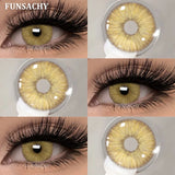 Qfdian  2pcs Colorcon Contact Lenses Gray Pupils for Eyes Fashion Color Contact Lenses Eye Makeup Beauty Cosmetics Blue Lenses