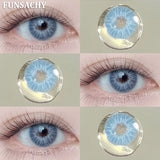 Qfdian  1 Pair Color Contact Lenses Beauty Eyes Pupils Fashion Makeup Beauty Cosmetics Soft Green Natural Brown Lens Yearly Use