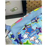 Qfdian High-capacity Ins Women Students Backpack Sweet Kawaii Casual All Match Schoolbags Harajuku Y2k Aesthetic Star Print Backpacks