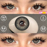 Qfdian  Color Contact Lens Black Lenses Natual look Brown Beauty Pupils Makeup Blue Contact Gray Eyes Women Cosmetic Fashion Lens
