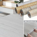 Qfdian  1pc Self-adhesive Wood Grain Floor Sticker Thickened Wall Sticker forLiving Room Bathroom Kitchen metope Home Decor Floor Sticke
