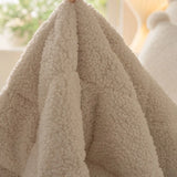 2025 Thick Plush Sofa Cover Cloth Creamy Style Anti Slip Sofa Cushion Solid Color Straight Row Simple Autumn and Winter Style