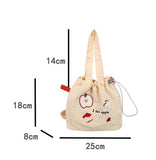 Qfdian  Casual All Match Ins Shoulder Handbags Kawaii Cute Cartoon Flocking Dots Top-Handle Bags Women Sweet Y2k Aesthetic Mini Clutches
