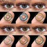 Qfdian  Cleopatra Series NEW Colored Pupils Makeup Green Contact Lenses Beauty Women Colored Pupils Cosmetic Brown Natural Pupils