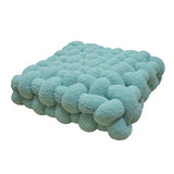 Qfdian  Lamb Wool Cushion Square Hand Woven Solid Color Simple Chair Sofa Bedroom Living Room Cushion Home Decoration Bay Window Cushion