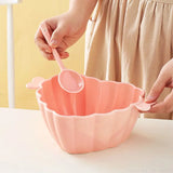 Qfdian  1pc Creative New Style Ceramic Tableware Household Kitchen Restaurant Supplies Anti Scalding Double Ear Pink Cute Love Soup Bowl
