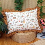 Qfdian  New Cotton Plain Pillowcase Soft and Skin Friendly Fashionable Countryside Style Quilted Fabric Pillowcase Printed Cushion Cover