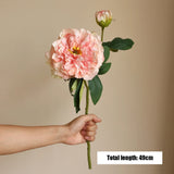 Qfdian Large Silk Peony Artificial Flowers High Quality Simulation Peony European Style Fake Flowers Bouquet For Wedding Home Decor 1PC