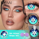 Qfdian  Halloween Cosplay Cosmetics Color Contact Lenses Red Color Lens Anime White Lenses Big Eye Lenses