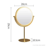 Qfdian  ‌Retro Dressing Table Makeup Mirrors Desktop Portable Rotating Vanity Mirror Metal Wrought Iron Makeup Mirror  Room Decoration