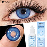 Qfdian 60ML Lenses Solution Set 1 Pair Color Contact Lenses for Eyes with ICE COOL Contact Lenses Solution Liquid Eye Care