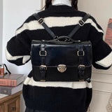 Qfdian Y2k Aesthetic Preppy Women Shoulder Bag Vintage Jk Girls Students Trendy Backpacks Casual All Match Fashion Handbags Crossbody