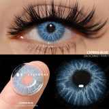 Qfdian 1 Pair New Colored Contact Lenses Fashion Green Eyes Lenses Natural Blue Lenses Gray Contacts Fast Delivery Yearly Lens