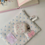 Qfdian  Gentle small floral earphone case is suitable for 1/2/3 generation earphone case protective case silicone