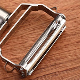 Qfdian 1pcs Stainless Steel Multi-function Peeler Slicer Vegetable Fruit Potato Cucumber Grater Portable Sharp Kitchen Accessories Tool