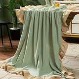 Qfdian White Round Table Cloths Retro Farmhouse Washable Fabric Table Covers for Restaurant Kitchen Wedding Party Christmas Decorations