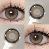 Qfdian  1 PAIR Big Brown Contact Lenses for Makeup Eyes Big Black Lenses Myopia Color Contact Lenses Belleza Pupils Grey Lenses