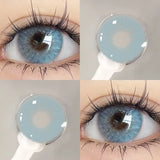 Qfdian 1 Pair New Lenses with Myopia Degree Grade 0.00- 8.00 Pink Blue Grey Beauty Pupilentes Soft Lens Yearly ﻿