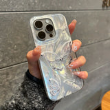 Qfdian Fashion Bling Glitter Starry Butterfly Gradient Case For iPhone 15 Pro Max 14 13 11 12 16 Plus Shockproof Protective Back Cover