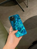 Qfdian Sea water blue summer simple phone case for iphone 14pro 12pro 13 15 11 15pro 15promax 13pro 14promax 14 pro max 12 coque capa
