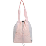 Qfdian Patchwork Contrast Color Nylon Preppy Backpack Women Students Y2k Casual Travel Schoolbags Japanese Drawstring Pleated Backpacks