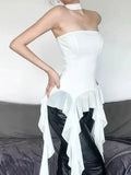 Qfdian  New Ins Elegant Daily Tops Charming American Cozy Camisole Women Solid Slim Chic Sexy All-Match Summer Breathable Students Tops