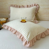 Qfdian  Cotton Lace Pillow Cover One Pair 48x74cm Pillow Core Inner Liner Washable Bedroom Decoration Pillow Case Bedding Accessories