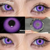 Qfdian 1pair/2pcs Colored Contact Lenses for Eyes Blue Contacts Purple Lenses Cosplay Contact Lenses Yearly Fashion Eye Lenses