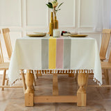Qfdian  ‌Nordic Tablecloth Waterproof and Easy To Clean Rectangular Household Dining Table Cloth Simple Dustproof and Wear-resistant