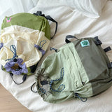 Qfdian Spring Summer New Lightweight Fre Color Colion Street Travel Bapa oulder Bag op Bag Dual Layer Soft Nylon Ba...
