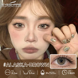 Qfdian 1 Pair Brown color Contact Lenses for Eyes Blue Lenses Gray contact Lenses eye makeup Eye Cosmetics