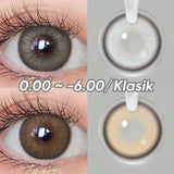 Qfdian（0~-6.0）Magister Colorcon 1 Pair Color Contact Lenses with Degree Myopia Lenses Grey Lenses Cosmetics Contact Lens Fast Delivery