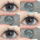 Qfdian  2PCS Gilding Prescription Contact Lenses Cosmetics Eye Color Lenses Fashion Pupils Myopia Colored Contact Lenses Violet