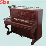 Qfdian  2PCS White Lace Piano Cover Three Piece Set Dust Proof Multiple Piano Covers Beautiful Home Decor Piano Bench Cover
