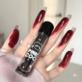 Qfdian Adorable Bear Mirror Lip Glaze - Long-Lasting, Non-Fading, Hydrating Liquid Lipstick with Watery Texture - Luxurious Glossy Shin