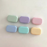 Qfdian Contact Lens Case Blue Pink contact lenses cases Lenses Box Container Travel Portable wholesale 100 pcs Mini Cute