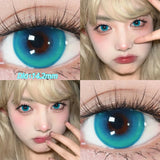 Qfdian  2pcs/pair Beauty Purple Contact Lens for Eyes Blue Pupil Cosplay Makeup Lens  Anime Red Eye Lens Halloween Green Contact