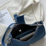 Qfdian Small Design Jeans Bag Women's New Cross-Shoulder Bag Shoulder Canvas Bag Crossbody Bags for Women CHAINS Сумка Женская