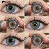 Qfdian  NEW Color Contact Beauty Blue Colorcon Natual Black Lens Big Eyes Cosmetic Red Lenses Colorcon Beauty Brown Soft Pupils
