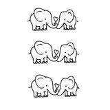 Qfdian  Cut elephant in love anime sticker white henna tattoo for men tatuajes temporales hombre body spray tattoo ink black tatoo armas