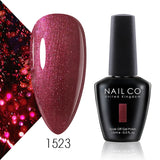 Qfdian  15ml 334 Blue Pink Colors Nail Gel Polish Soak Off UV LED Nail Lacquer Varnish Semi Permanent Nail Art Gel For Nail Art