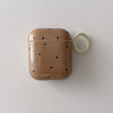 Qfdian ins simple style coffee colored wine red khaki soft earphone shockproof bumper funda case for airpods 1 2 3 pro 2 silicone cover