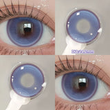 Qfdian  2pcs/pair New Cosplay Contact Lenses for Eyes Makeup Pupils Cosmetics Blue Eye Color Lenses for Myopia Lens 14.2/14.5mm