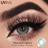 Qfdian  Colored Contact Lens NEW Twilight Series Cosmetics Natual Black Lens Woman Makeup Green Pupils Beauty Blue Contacts Lenses