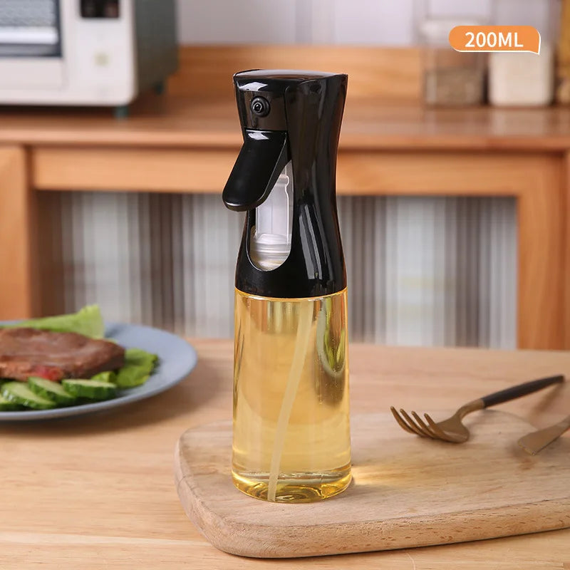 Qfdian Oil Spray Bottle For Cooking Kitchen Olive Oil Sprayer For Camping BBQ Baking Vinegar Soy Sauce 200ml 300ml  Kitchen Accessories