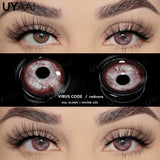Qfdian  Cosplay Contact Lenses Makeup Colored Pupils Cosmetics Black Lenses Halloween Green Contact Lenses  White Pupils Red lens