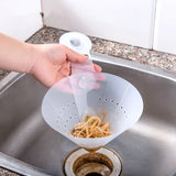 Qfdian Foldable Kitchen Sink Strainer Self-Standing Sink Filter Food Vegetable Sink Stopper Drain Filter Kitchen Anti-Blocking Gadgets