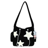 Qfdian  Girls Kawaii Pendant Star Shoulder Bags Women Japanese Casual Fashion Crossbody Bag Y2k Streetwear Tote  for College Student