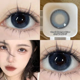 Qfdian  2pcs 10 Tone Natural Pupil Eye lens Color Contact Lenses for Eyes Beauty Natural Eyes Brown Contact Lens Gray Lens