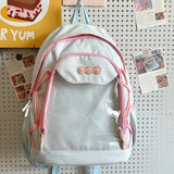 Qfdian Japanese Ins Transparent Ita Bags Kawaii Women Y2k Aesthetic Sweet Mini Backpacks Fashion All Match Cute Girls Schoolbags Trendy